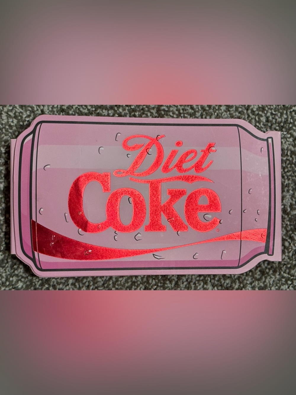 Coca Cola Diet Coke Pink and Red Foil Note Pad With Magnetic Closed Cover - New
